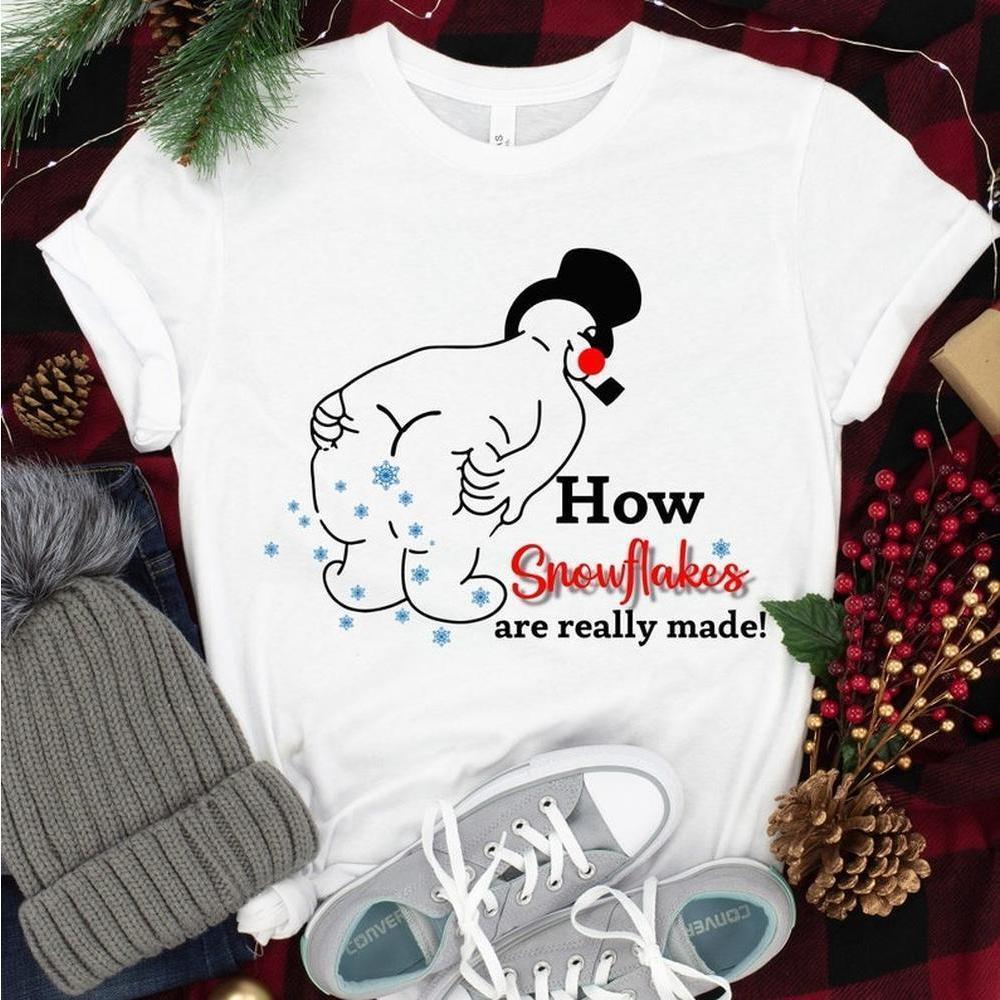 How Snowflake Are Really Made Funny Snowman Shirt Funny Christmas Shirt
